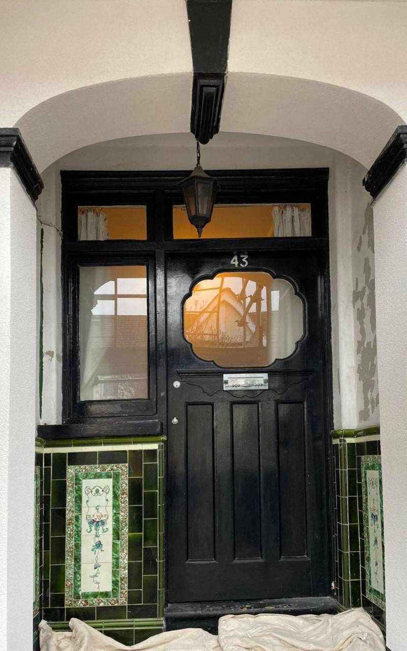 Front entrance renovation — before